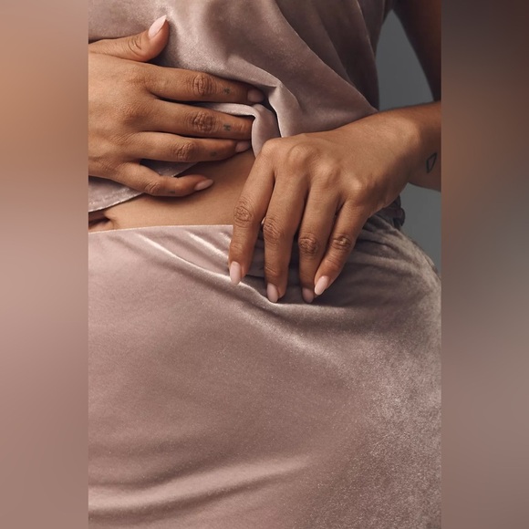 NWT! Anthropologie The Tilda Maxi Slip Skirt: Velvet Edition ☀️🥅 - Picture 8 of 10